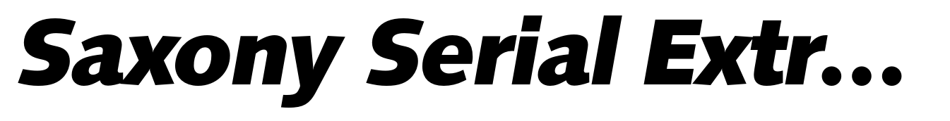 Saxony Serial ExtraBold Italic